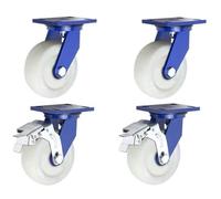 MFRELMNZG Heavy Duty Industrial Caster Wheels Set of 4 4In 5In 6In 8In 7937lbs Load Capacity Dual Locking Nylon Plate Smooth & Quiet Rolling Trolley Castors