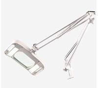 MFRELMNZG Lente d'Ingrandimento, Lampada d'Ingrandimento a LED con Morsetto, con Braccio Girevole Regolabile, Lente d'Ingrandimento 10X, Lampada d'Ingrandimento Verticale da scrivania, Luce