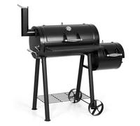 MFSTUDIO Grigliata per affumicatura esterna in legno a carbone, resistente, con affumicatore combinato per barbecue, 512 mq.