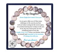 MFTRADING Braccialetto di perline da uomo, regalo per mio figlio, nipote, fratello, marito, fidanzato, compleanno, Natale, 8 mm, pietra occhio di tigre, braccialetti con perline, 7inches, Acciaio