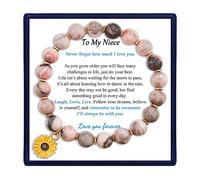 MFTRADING Braccialetto di perline da uomo, regalo per mio figlio, nipote, fratello, marito, fidanzato, compleanno, Natale, 8 mm, pietra occhio di tigre, braccialetti con perline, 7inches, Acciaio