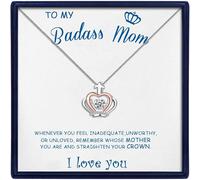 MFTRADING Collana con scritta in inglese "To My Daughter" di mamma e papà, regalo di Natale, regalo di Natale per una bella figlia nipote per il compleanno del Ringraziamento, Rame, Nessuna pietra