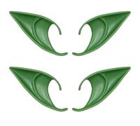 MFUOE 2 pezzi fata folletto morbido elfo orecchie elfo elfo orecchio polsino verde vampiro orecchie appuntite elfo orecchie per Halloween festa di Natale vestire costume cosplay