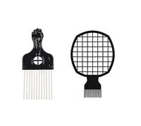MFUOE 2 Pz Racchetta da Tennis Pettine e Acciaio Ago Indietro Pettine Barbiere Kit Capelli Twist Pettine Portatile Pettine Strumenti Per Capelli per Bobine Onda