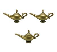MFUOE 3 lampade magiche dorate a forma di genio di Aladino, accessorio per Halloween e serate arabe a tema, decorazioni per la casa, collezione artigianale