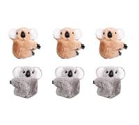 MFUOE 6 fermagli per capelli Koala per dita Koala con animali ripieni e ornamenti creativi per capelli in peluche accessori per donne e ragazze