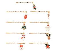 MFUOE 9 forcine per capelli natalizie da donna, con albero di Babbo Natale, campane, ghirlanda, pupazzo di neve, accessori per capelli natalizi, costume per feste per ragazze