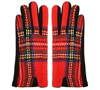 MFUOE Royal Stewart - Guanti per touch screen, colore: rosso, Rosso, Taglia unica