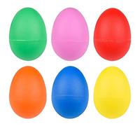 MFUOE Shaker per uova musicali in plastica, 6 pezzi per bambini giocattoli a percussione Maracas shaker per uova con sabbia di ferro in miniatura per neonati e bambini