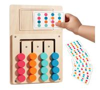 MFUSUL Gioco di memoria per malati di demenza, gioco di carte in legno con 12 pietre colorate, facile abbinamento per anziani con Alzheimer, disabilità visiva