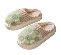 MFWHEFJ Ciabatte Donna Calde e soffici pantofole in cotone for le donne, antiscivolo, comfort, peluche, paio di scarpe da casa morbide e sfocate