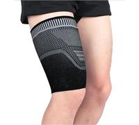 MFWHEFJ Gambali Compressione 1 pezzo di manicotto compressione for la coscia, fascia for parte superiore della gamba for donne e uomini(Brown,XL)
