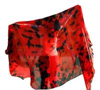 MFWHEFJ Velo Di Seta Danza Del Ventre Veli di seta Danza del ventre Puntelli for spettacoli teatrali Sciarpa tinta a mano Accessori for danza(Color 19,250x114cm)