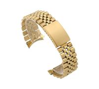 MFXFKOKGAX Cinturino Adatto For Rolex Daytona Submariner GMT Yacht-Master, Curvo In Acciaio Inossidabile Massiccio, For Bracciale For Jubilee(Gold,21mm)