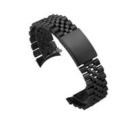 MFXFKOKGAX Cinturino Adatto For Rolex Daytona Submariner GMT Yacht-Master, Curvo In Acciaio Inossidabile Massiccio, For Bracciale For Jubilee(Black,21mm)