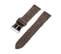 MFXFKOKGAX Cinturino In Pelle Di Nylon Tweed Da 18 Mm, 20, 22, Bracciale Vintage Intrecciato For Uomo E Donna, Ricambio For Orologio A Sgancio Rapido(Brown,18mm)