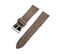 MFXFKOKGAX Cinturino In Pelle Di Nylon Tweed Da 18 Mm, 20, 22, Bracciale Vintage Intrecciato For Uomo E Donna, Ricambio For Orologio A Sgancio Rapido(Khaki,20mm)