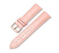 MFXFKOKGAX Cinturino In Pelle Di Ricambio Universale For Orologio Da Uomo E Donna, 12 Mm, 14, 16, 18, 19, 20, 21, 22(Pink Rosegold,16mm)
