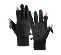 MFXFKOKGAX Guanti Invernali Caldi Da Uomo E Donna, Touch Screen, Antivento, Impermeabili, For Sport All'aria Aperta, Corsa, Sci, Ciclismo, Pesca(F67-Black,L)