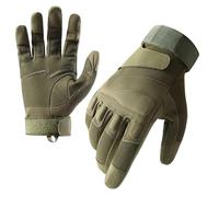 MFXFKOKGAX Guanti Tattici Caldi Invernali Da Uomo Con Protezione In Gomma Spessa, Touch Screen Su Tutte Le Dita, Dal Freddo For Equitazione All'aperto(Green,L)