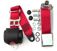 MG Classica Anteriore Completamente Automatico Inerzia Fibbia Cromata Rosso Kit