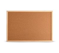 MG Design Bacheca in sughero con cornice in legno 90 x 120 cm Naturale - organizer per appunti, foto e programmi per la casa, l'ufficio e la scuola