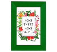 MG Design Cornice 10x15cm - colore Verde, in legno, con vetro acrilico - da appendere in verticale o in orizzontale, senza sfondo, per foto, poster, puzzle