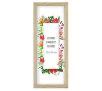 MG Design Cornice 20 x 50 cm - colore Naturale, in legno, con vetro acrilico - da appendere in verticale o in orizzontale, senza sfondo, per foto, poster, puzzle