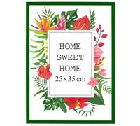 MG Design Cornice 25x35 cm - colore Verde, in legno, con vetro acrilico - da appendere in verticale o in orizzontale, senza sfondo, per foto, poster, puzzle