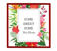 MG Design Cornice 30x40 cm - colore Verde, in legno, con vetro acrilico - da appendere in verticale o in orizzontale, senza sfondo, per foto, poster, puzzle