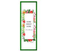 MG Design Cornice 35 x 100 cm - colore Verde, in legno, con vetro acrilico - da appendere in verticale o in orizzontale, senza sfondo, per foto, poster, puzzle