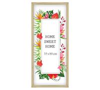 MG Design Cornice 35 x 80 cm - colore Naturale, in legno, con vetro acrilico - da appendere in verticale o in orizzontale, senza sfondo, per foto, poster, puzzle