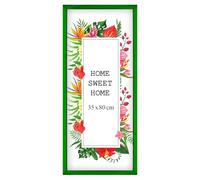 MG Design Cornice 35 x 80 cm - colore Verde, in legno, con vetro acrilico - da appendere in verticale o in orizzontale, senza sfondo, per foto, poster, puzzle