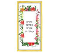 MG Design Cornice 40x80cm - colore Giallo, in legno, con vetro acrilico - da appendere in verticale o in orizzontale, senza sfondo, per foto, poster, puzzle