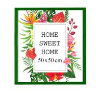 MG Design Cornice 45x60 cm - colore Rosso, in legno, con vetro acrilico - da appendere in verticale o in orizzontale, senza sfondo, per foto, poster, puzzle