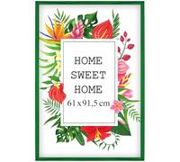 MG Design Cornice 61x91,5 cm - colore Verde, in legno, con vetro acrilico - da appendere in verticale o in orizzontale, senza sfondo, per foto, poster, puzzle