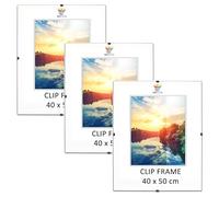 MG Design Cornice a Giorno Set 5 pezzi in 40 x 50 cm - Cornici senza cornice con acrilico e pannello posteriore in HDF per foto, poster e puzzle, verticale & orizzontale