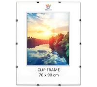 MG Design Portafoto senza cornice Clip con cornice per foto | Vetro acrilico | di alta qualità perfetto per casa e ufficio (70x90 cm)