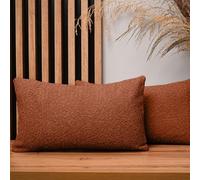 MG Design Set da 2 federe decorative 30 x 50 cm Rame - con cerniera, morbide al tatto effetto ciniglia, facili da pulire
