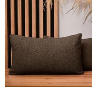 MG Design Set da 2 federe decorative 40 x 80 cm Marrone - con cerniera, morbide al tatto effetto ciniglia, facili da pulire