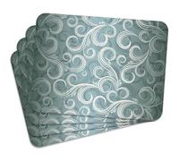 MG Design Set di 4 tovagliette in sughero - Abstract Design 1 - 30 × 40 cm - resistenti al calore, antiscivolo e facili da pulire, con base in sughero naturale