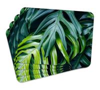 MG Design Set di 4 tovagliette in sughero - Leaves 1 - 30 × 40 cm - resistenti al calore, antiscivolo e facili da pulire, con base in sughero naturale