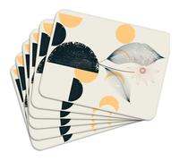 MG Design Set di 6 tovagliette in sughero - Abstract Botanica 3 - 30 × 40 cm - resistenti al calore, antiscivolo e facili da pulire, con base in sughero naturale