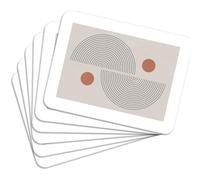 MG Design Set di 6 tovagliette in sughero - Abstract Geometry 2 - 30 × 40 cm - resistenti al calore, antiscivolo e facili da pulire, con base in sughero naturale