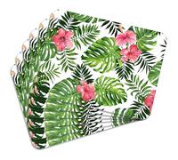 MG Design Set di 6 tovagliette in sughero - Flowers 10 - 30 × 40 cm - resistenti al calore, antiscivolo e facili da pulire, con base in sughero naturale