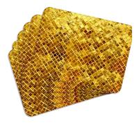 MG Design Set di 6 tovagliette in sughero - Golden Pattern - 30 × 40 cm - resistenti al calore, antiscivolo e facili da pulire, con base in sughero naturale