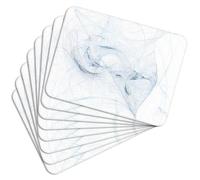 MG Design Set di 8 tovagliette in sughero - Abstract Flow 1 - 30 × 40 cm - resistenti al calore, antiscivolo e facili da pulire, con base in sughero naturale