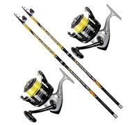 MG FISHING Kit Surfcasting TRABUCCO 2 Canne Trabucco Vektor Pro Surf 2024 4mt 150gr + 2 Mulinelli Trabucco gia imbobbinati (2 VEKTOR 4MT 150GR + 2 DAYTON 6500)