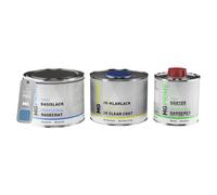 MG PRIME Barattoli di vernice per Chrysler PBD Light Blue Satin Glow 1,25L | Vernice per auto, Kit vernice di base + trasparente 2K + indurente, pronto all'uso