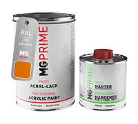 MG PRIME RAL 2000 Arancio giallastro/Yellow orange lucido Vernice acrilica 1,5 litri / 1500 ml in barattolo incl. indurente